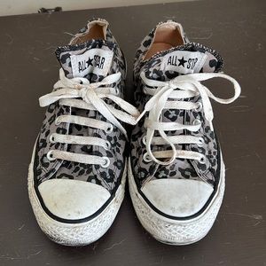 Unisex leopard print converse sneakers